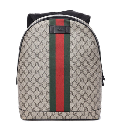 Gucci GG Supreme Monogram Web Dome Backpack Black 1 of 8