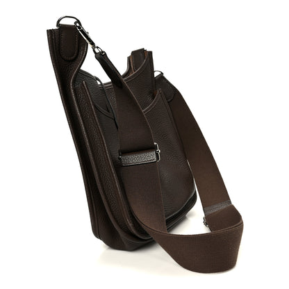 Hermes Taurillon Clemence Evelyne IlI PM Chocolate 2 of 9