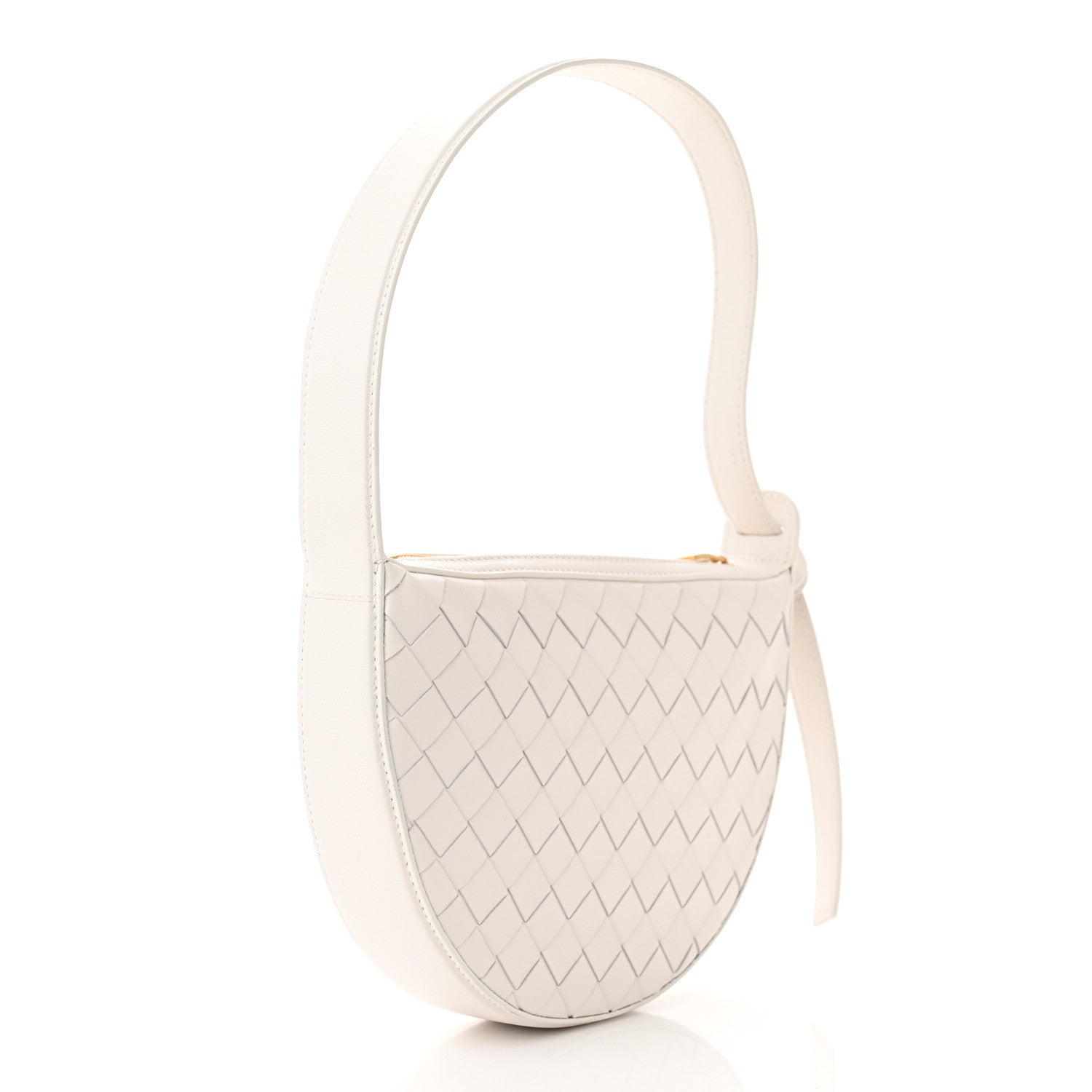 Bottega Veneta Nappa Intrecciato Mini Shoulder Bag With Knot White 3 of 10