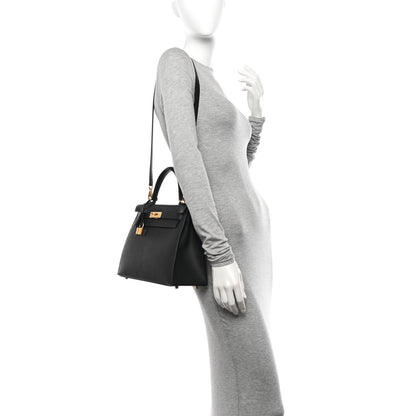 Hermes Epsom Kelly Sellier 28 Black 2 of 11