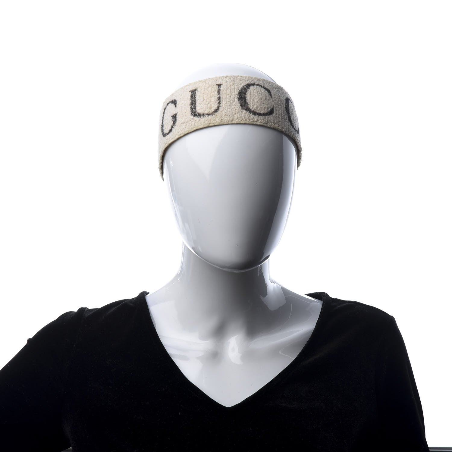 Gucci Cotton Elastic Logo Headband White 2 of 5