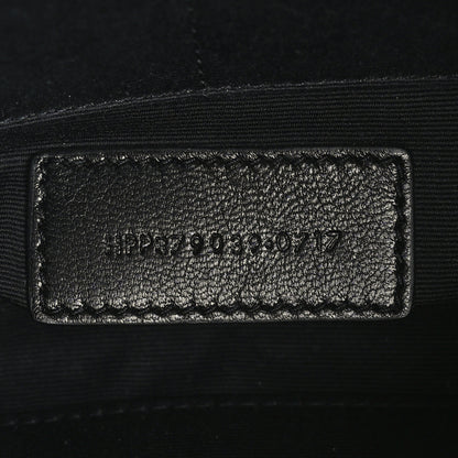 Saint Laurent Calfskin Matelasse Chevron Monogram A5 Wristlet Black 7 of 9