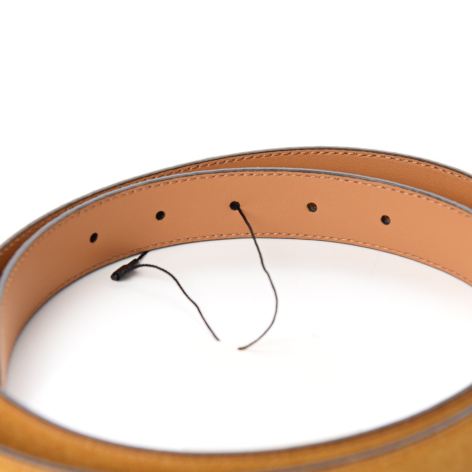 Gucci Suede Icaro G Cube 25mm Belt 100 40 Light Cognac 3 of 5