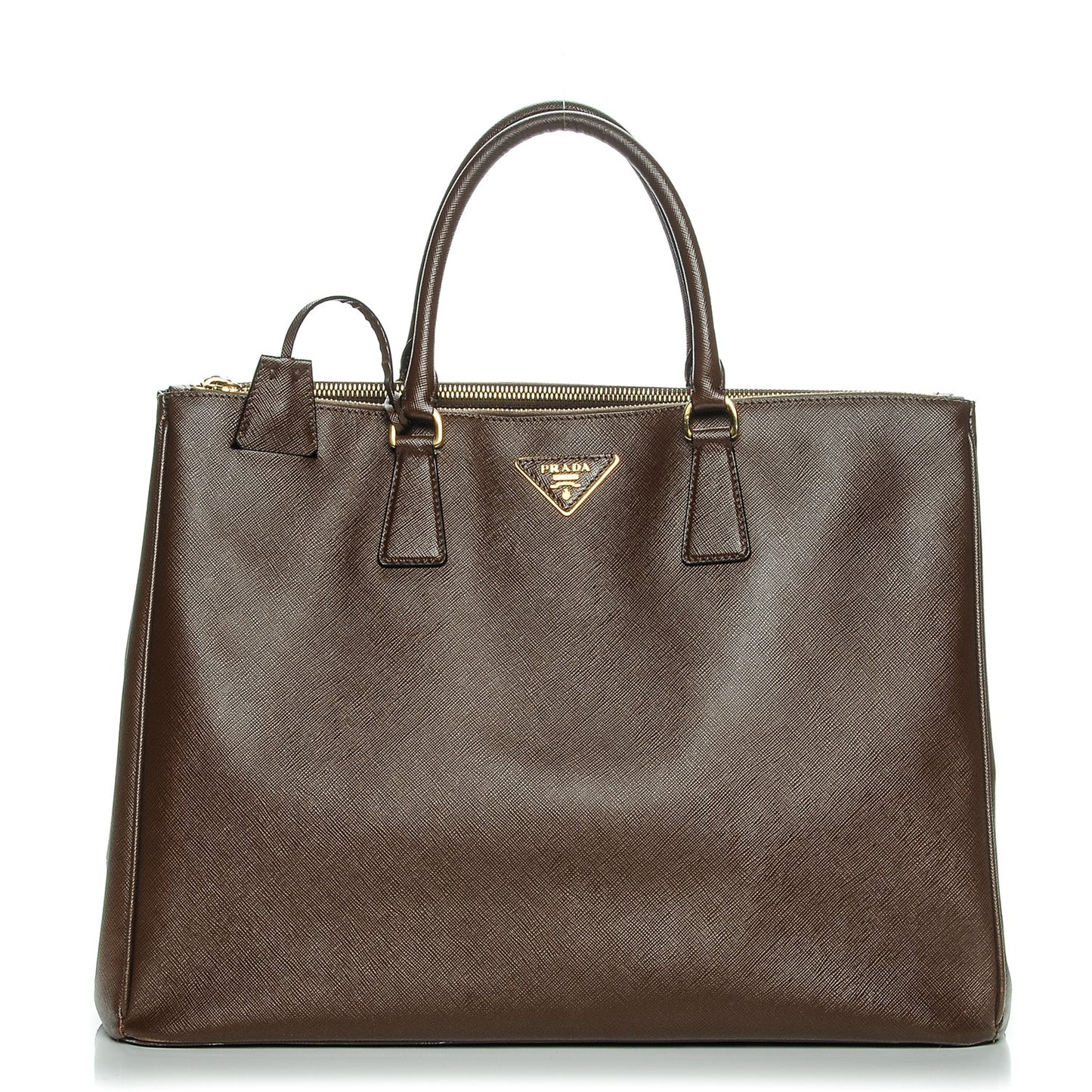 Saffiano Lux Extra Large Galleria Double Zip Tote Cacao