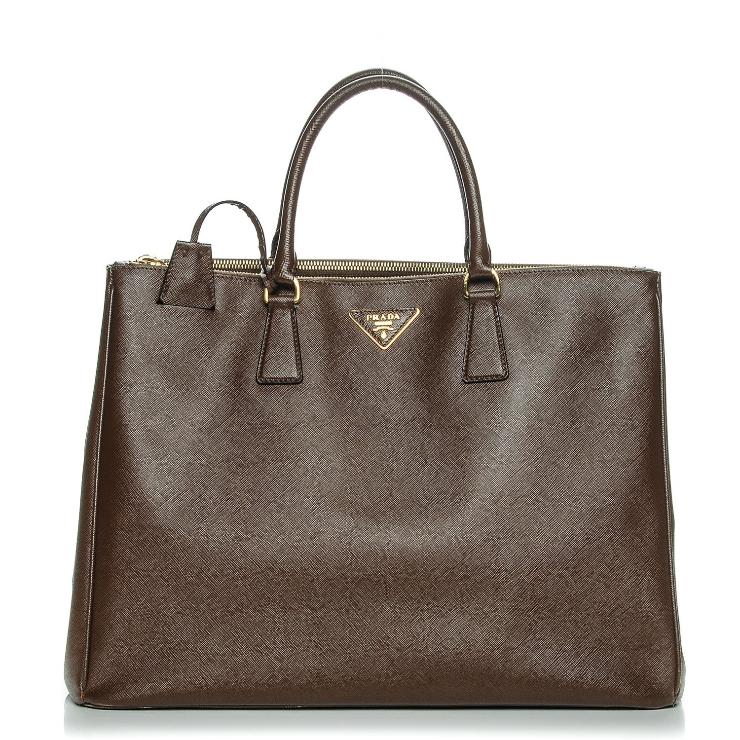 Prada Saffiano Lux Extra Large Galleria Double Zip Tote Cacao 1 of 12