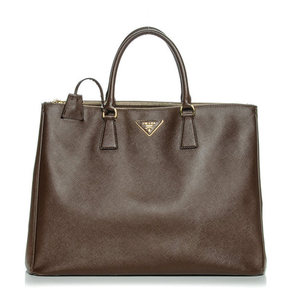 Prada Saffiano Lux Extra Large Galleria Double Zip Tote Cacao 1 of 12