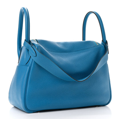 Hermes Taurillon Clemence Verso Lindy 30 Bleu Zanzibar Malachite 3 of 10