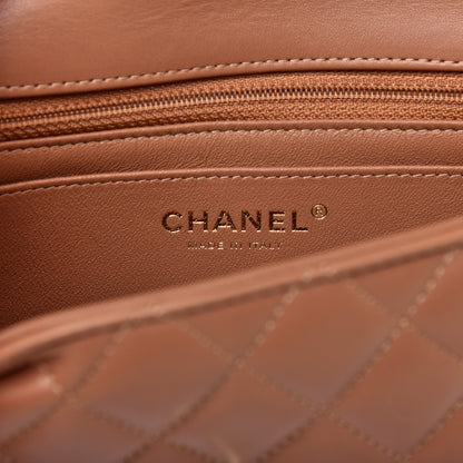 Chanel Lambskin Quilted Mini Rectangular Flap Brown 8 of 10