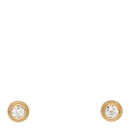 Cartier 18K Yellow Gold Diamond XS D'Amour Earrings 1 of 6