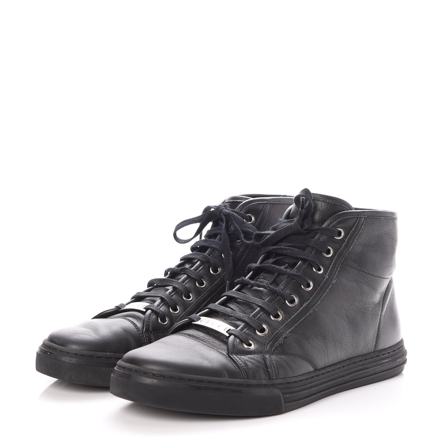 Mens Calfskin Miro Soft High Top Sneakers 8 Black