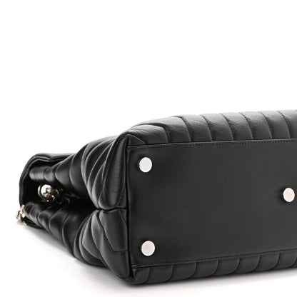 Saint Laurent Calfskin Y Quilted Monogram Large Loulou Chain Satchel Black 10 of 12