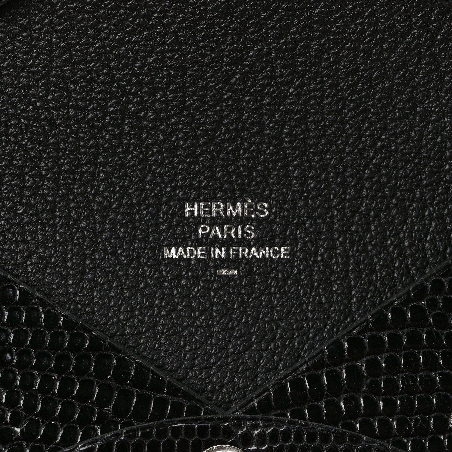 Hermes Lizard Calvi Card Case Black 6 of 7