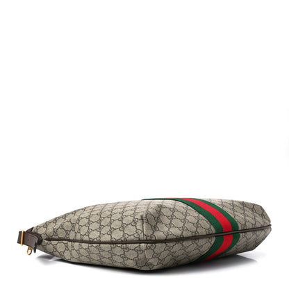 Gucci GG Supreme Monogram Web Ophidia Half Moon Hobo Brown 4 of 12