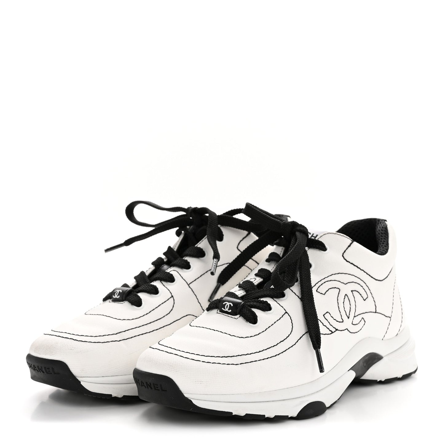 Cotton Womens CC Sneakers 38 White Black