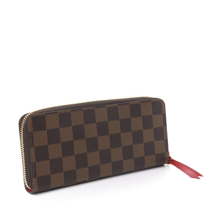 Louis Vuitton Damier Ebene Clemence Wallet Cherry 3 of 7