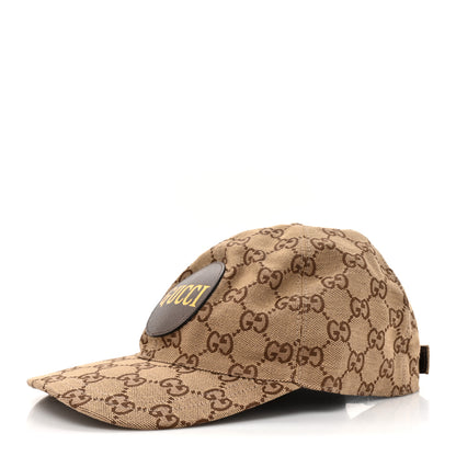 Gucci Monogram Textured Dollar Calfskin Zeno Baseball Hat XXL Beige 1 of 10
