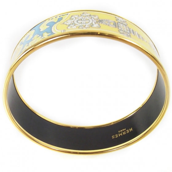 Enamel BRACELET Bangle Birds Yellow
