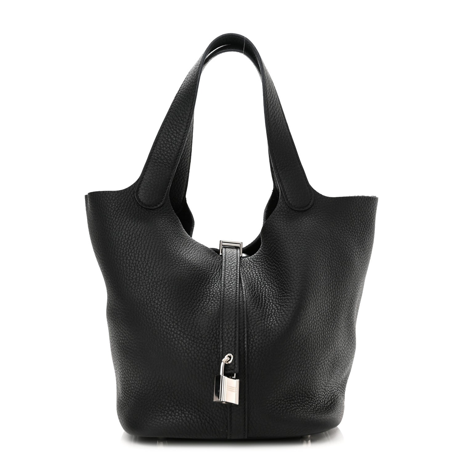 Hermes Taurillon Clemence Picotin Lock 22 MM Black 1 of 11