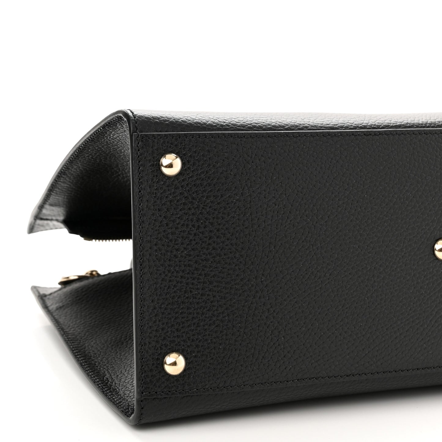 Dollar Calfskin Large Soho Top Handle Satchel Black