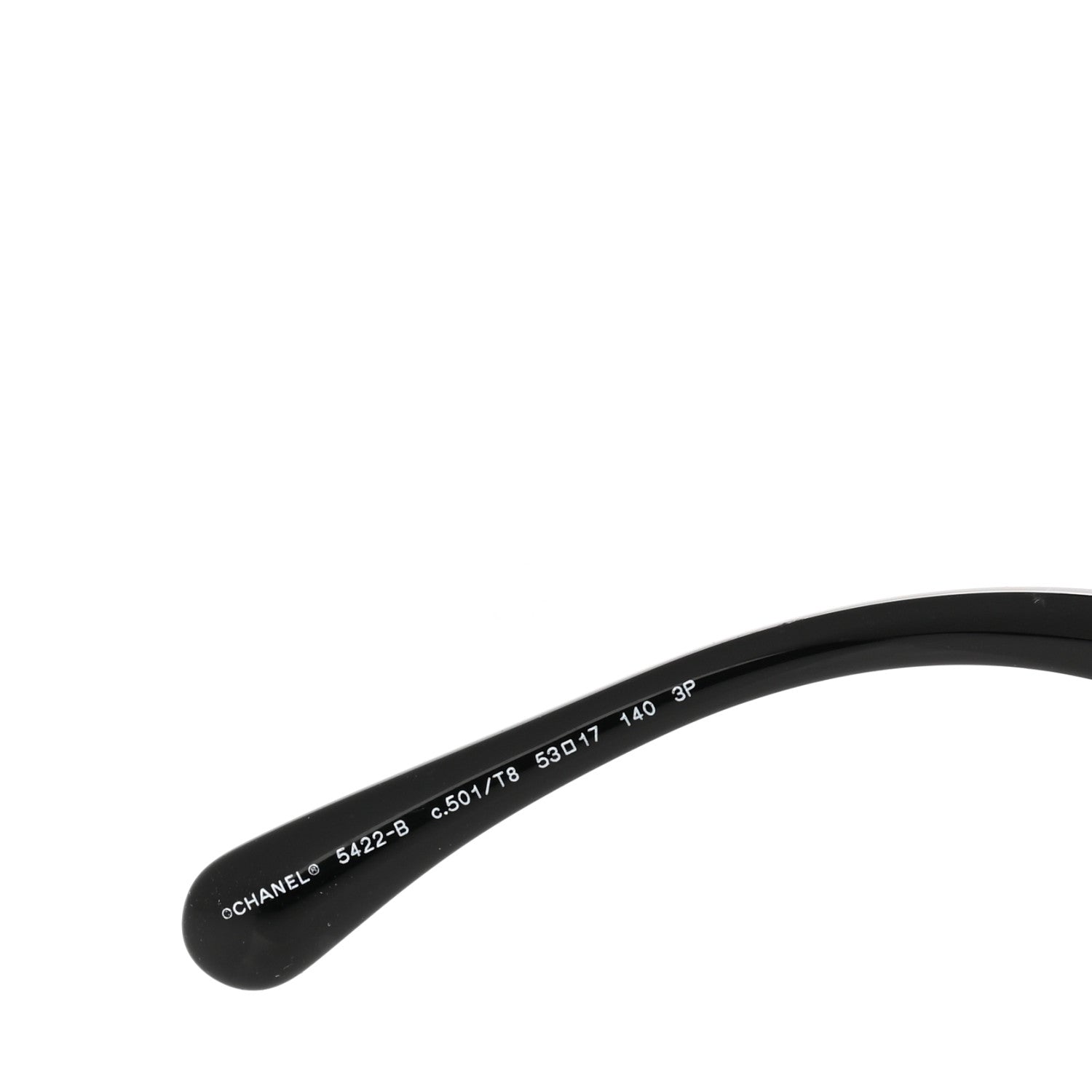 Chanel Acetate Strass Polarized Square Sunglasses 5422-B Black 5 of 7