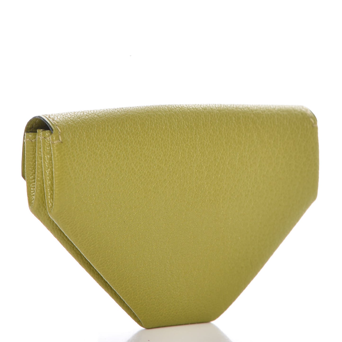 Chevre Mysore 24 Change Purse Vert Anis
