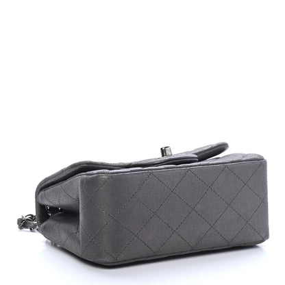 Chanel Metallic Goatskin Quilted Mini Square Flap Charcoal Grey 2 of 8