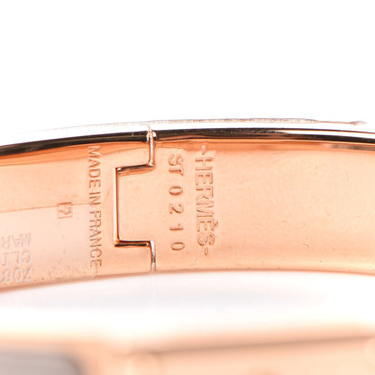 Hermes Enamel Clic Anneau Bracelet PM Marron Glace 4 of 6