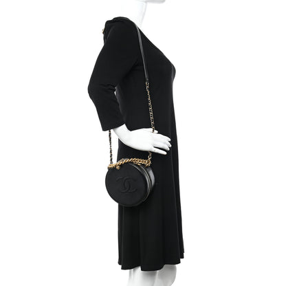Chanel Glazed Calfskin Round As Earth Evening Bag Black 2 of 12