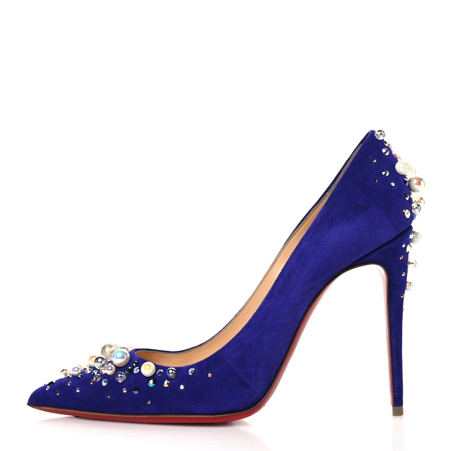 Christian Louboutin Veau Velours Candidate 100 Pumps 37 Purple Pop 1 of 9