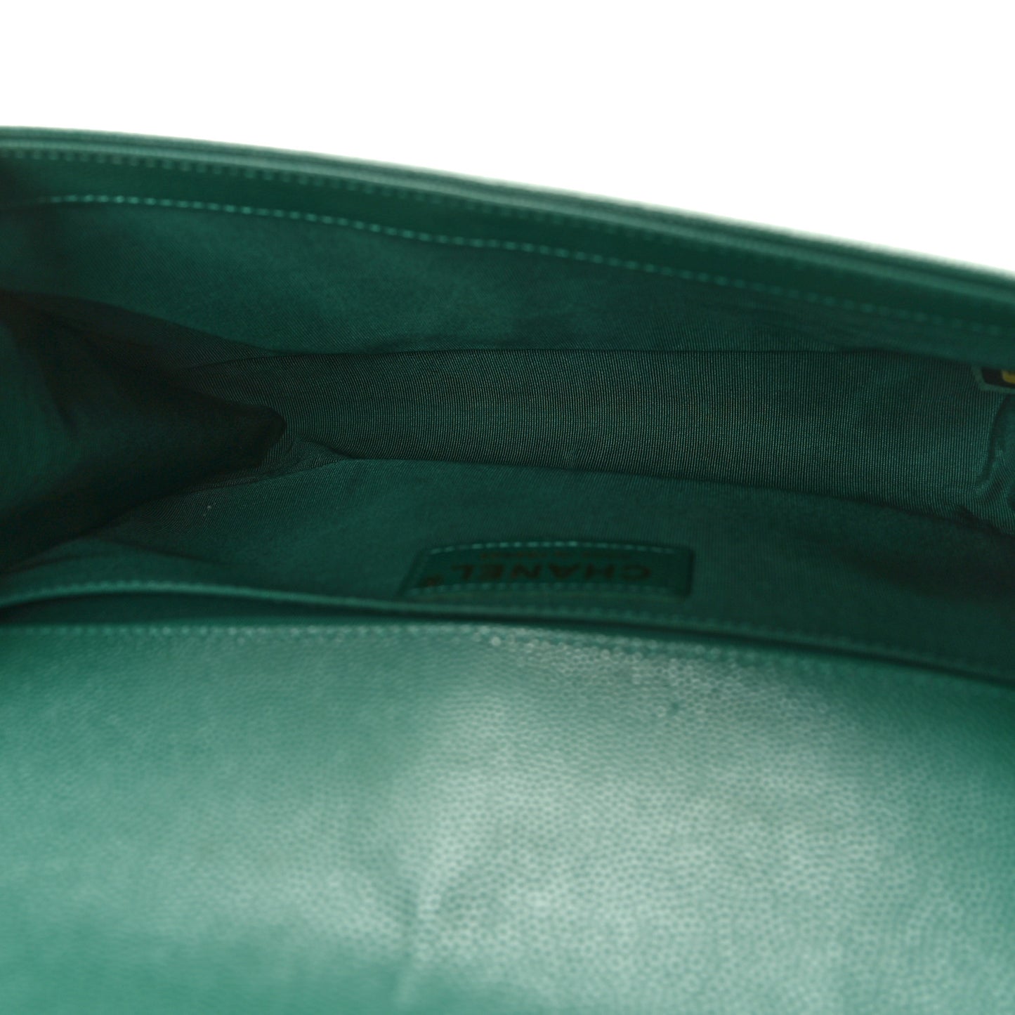 Caviar Quilted Medium Boy Flap Dark Green