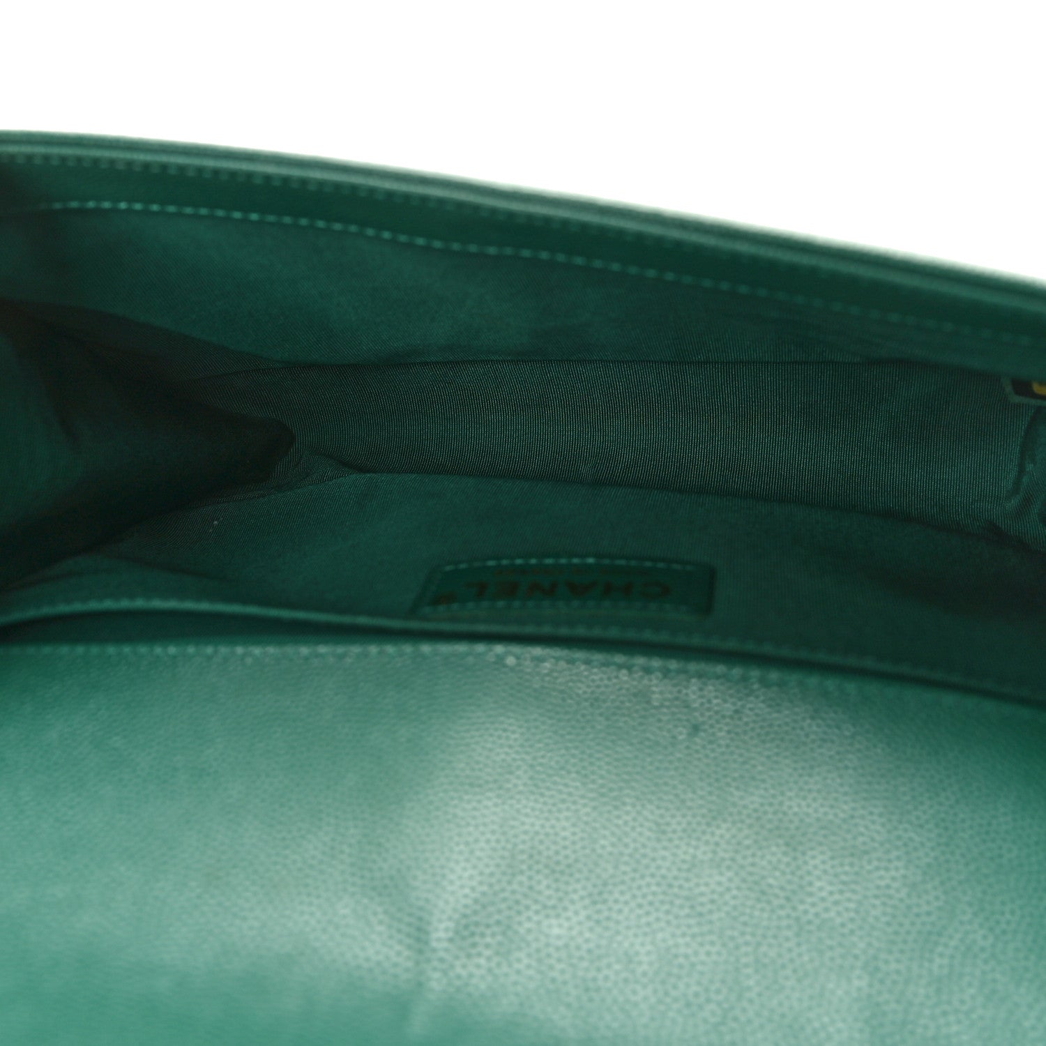 Chanel Caviar Quilted Medium Boy Flap Dark Green 5 of 10
