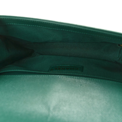 Chanel Caviar Quilted Medium Boy Flap Dark Green 5 of 10