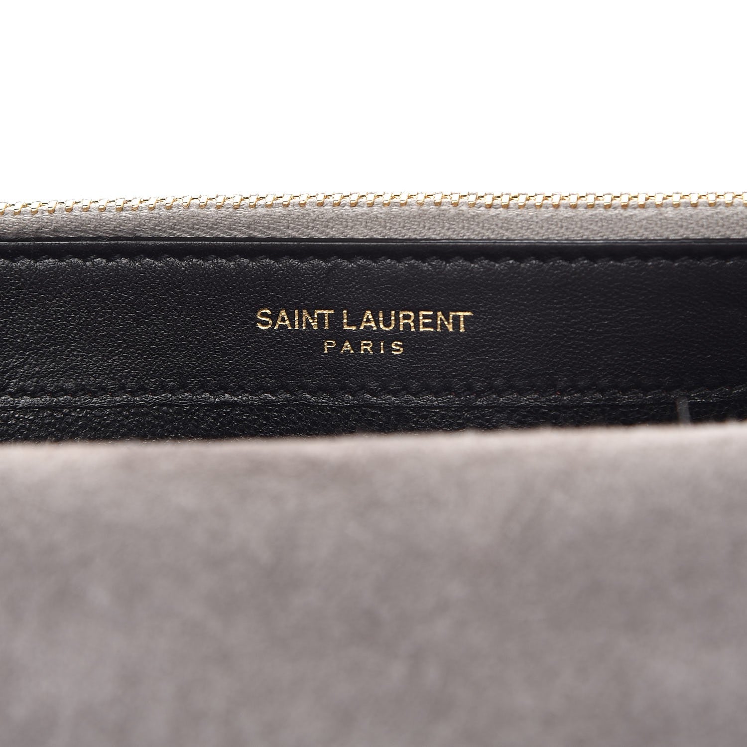 Saint Laurent Metallic Calfskin Kate Monogram Tassel Chain Wallet Silver 6 of 11