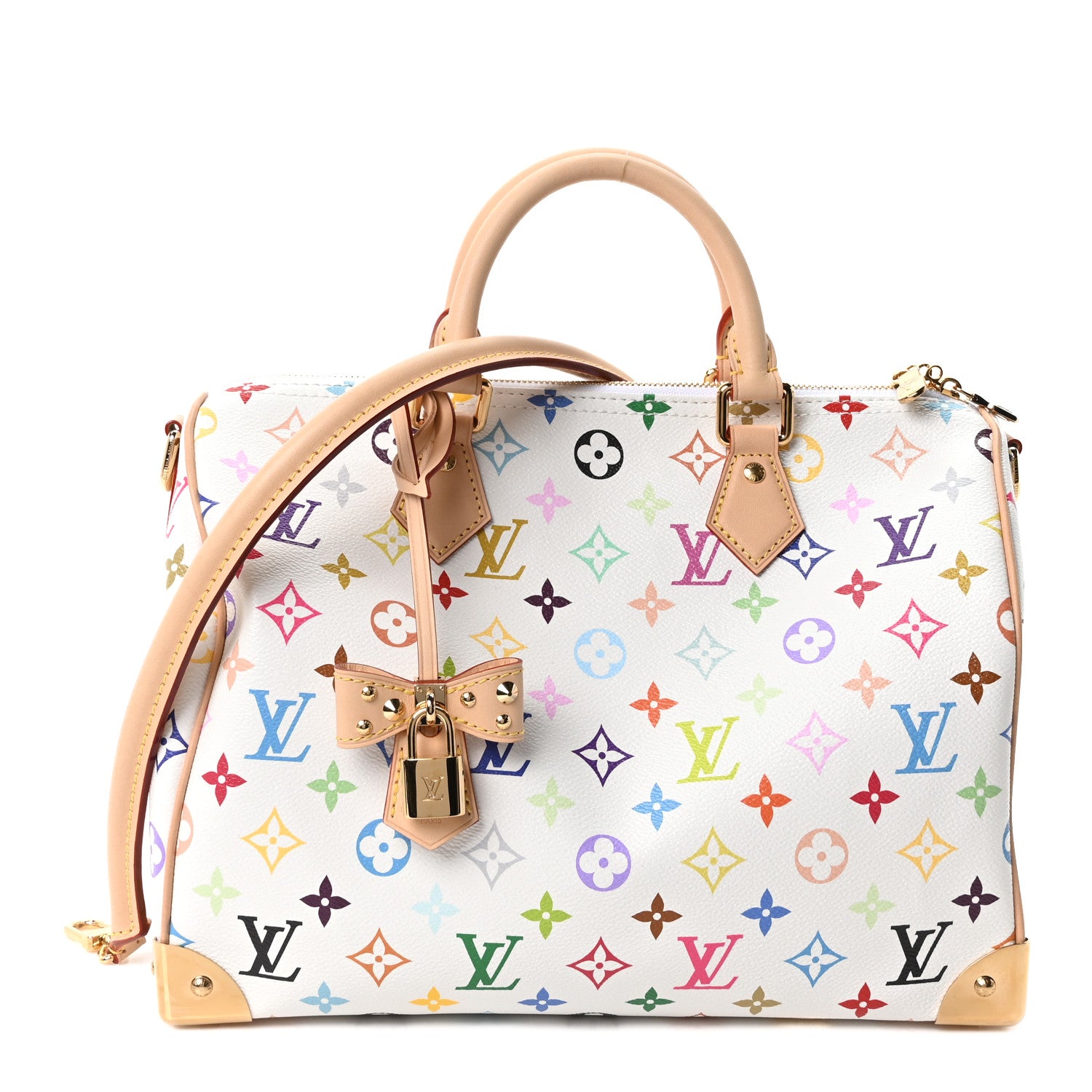 Louis Vuitton LV X TM Monogram Multicolor Speedy Bandouliere 25 White 1 of 9