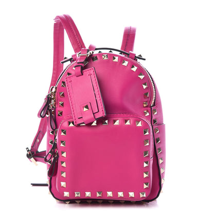 Valentino Garavani Calfskin Mini Rockstud Backpack Fuxia 1 of 7