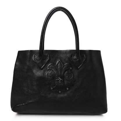 Chrome Hearts Grained Calfskin Fleur De Lis Tote Black 1 of 9