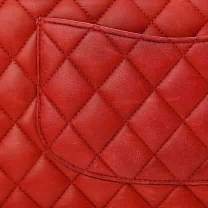 Chanel Lambskin Quilted Medium Double Flap Red 16 of 20