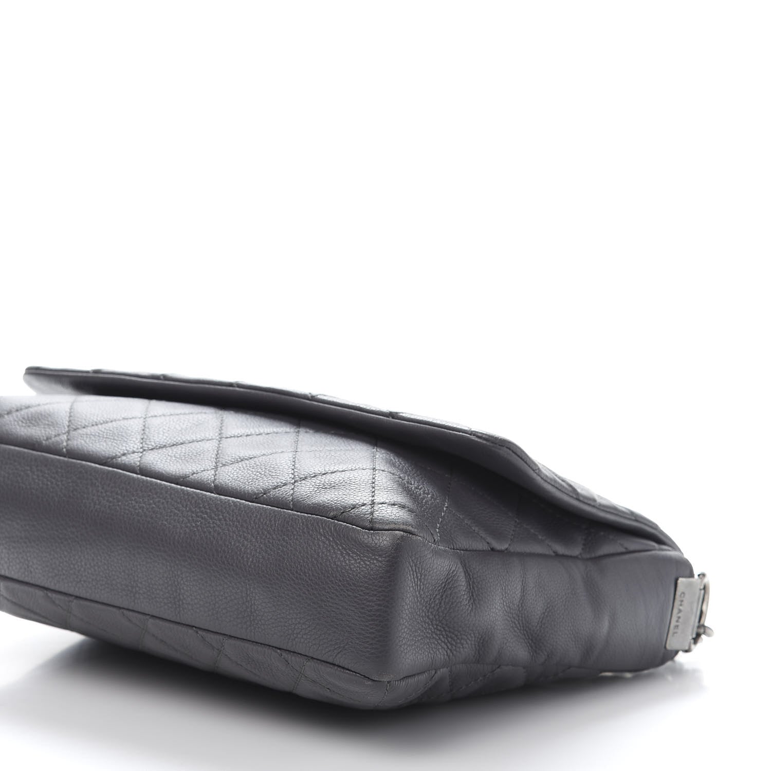 Chanel Calfskin Quilted Couture Messenger Grey 9 of 12