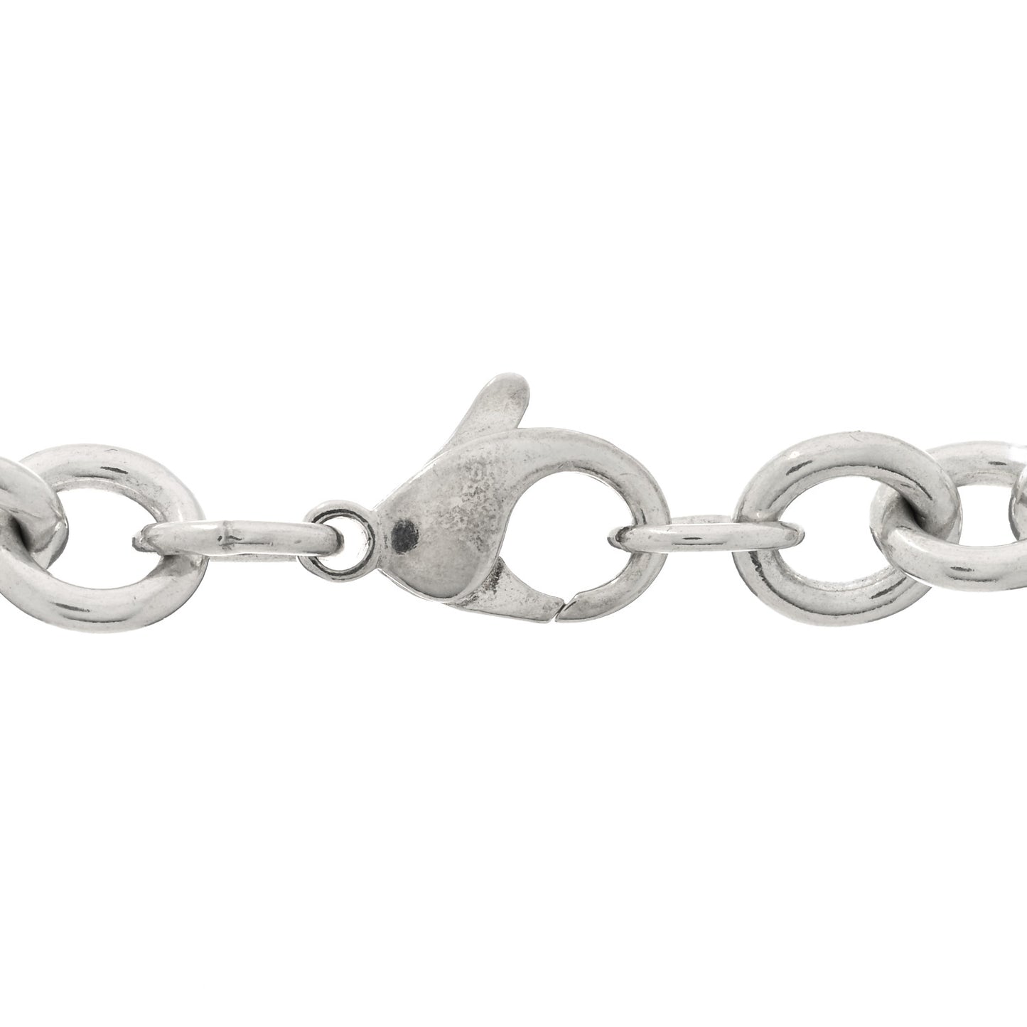 Sterling Silver Round Tag Necklace
