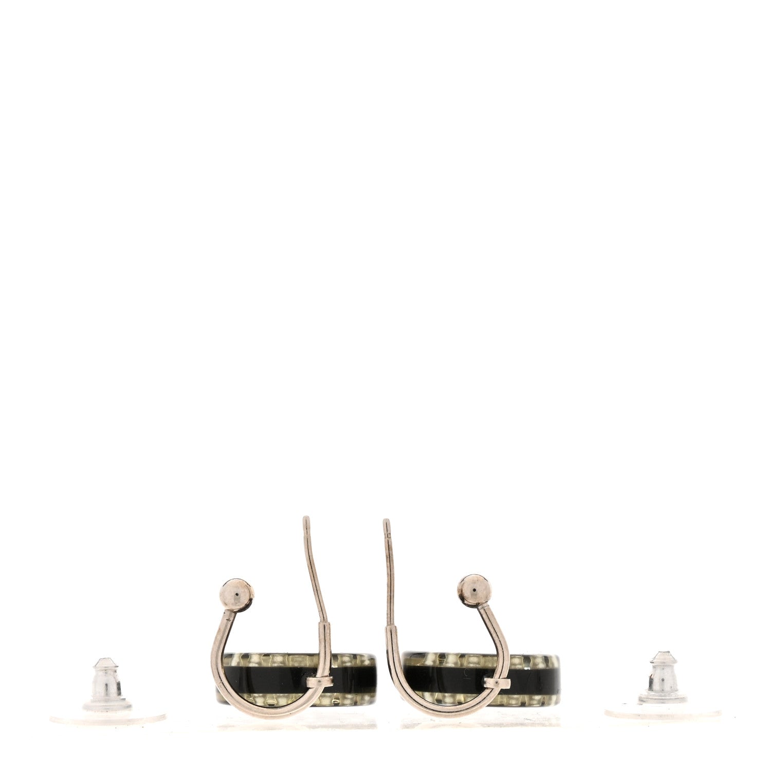 Chanel Resin Pearl CC Round Earrings Black 3 of 4