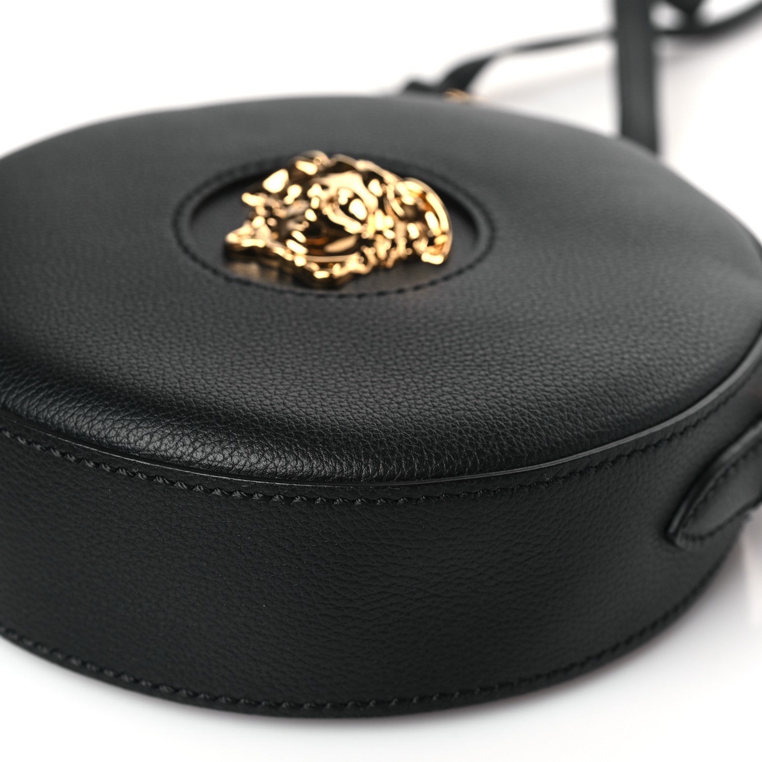 Versace Calfskin La Medusa Round Camera Bag Black 8 of 8