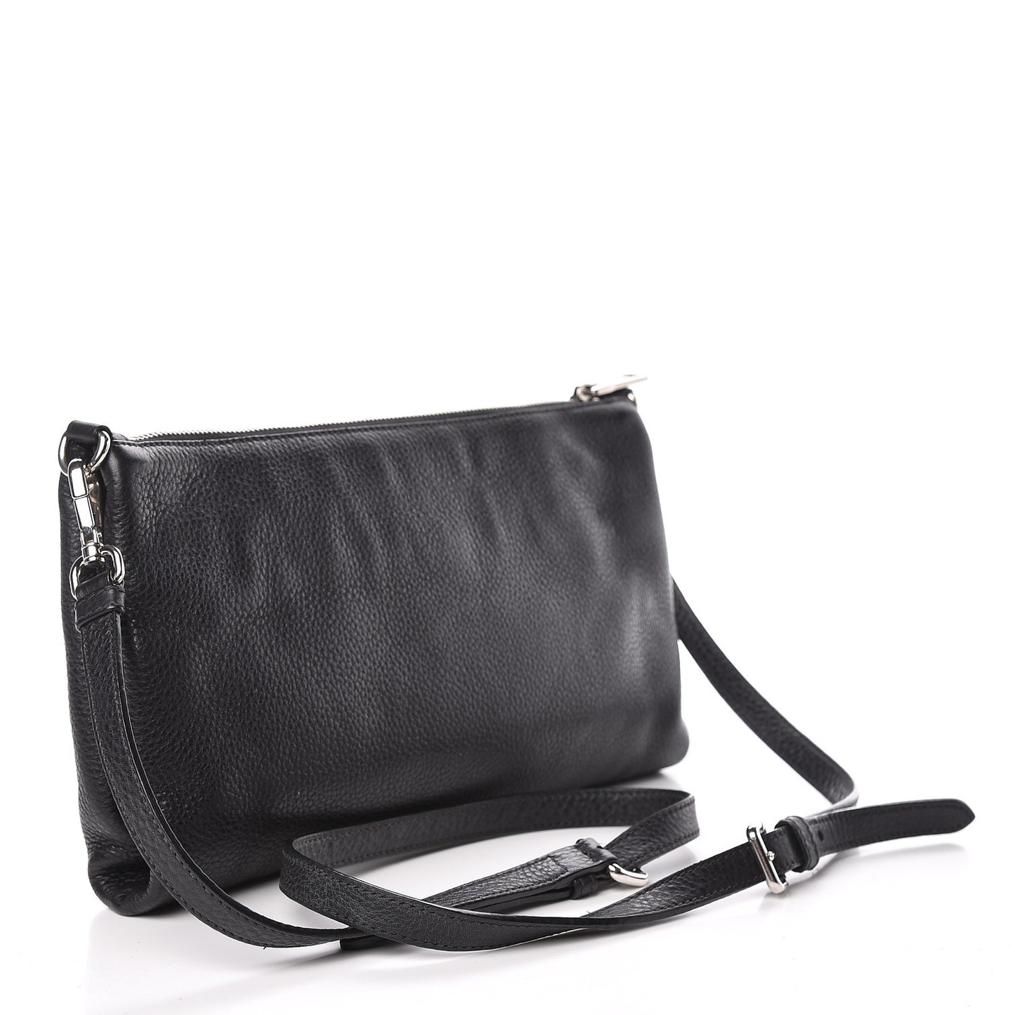 Vitello Daino Crossbody Bag Black