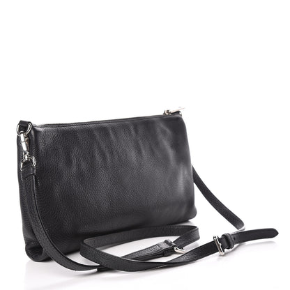 Prada Vitello Daino Crossbody Bag Black 3 of 16