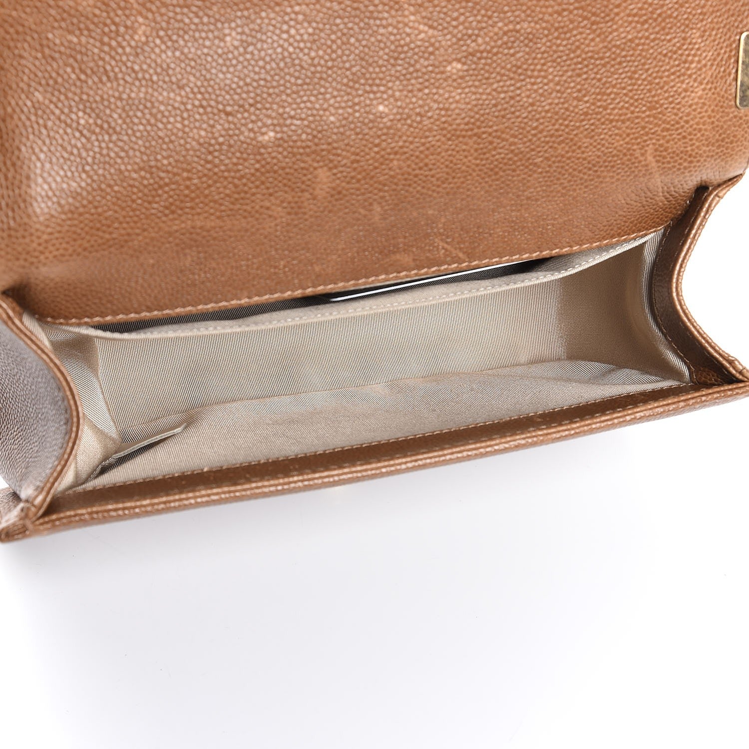 Chanel Caviar Quilted Medium Boy Flap Light Brown 5 of 9