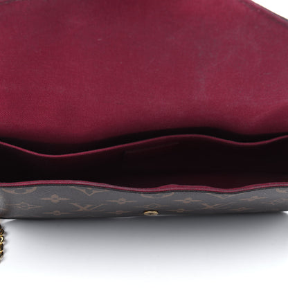 Louis Vuitton Monogram Pochette Felicie Chain Wallet Fuchsia 5 of 16