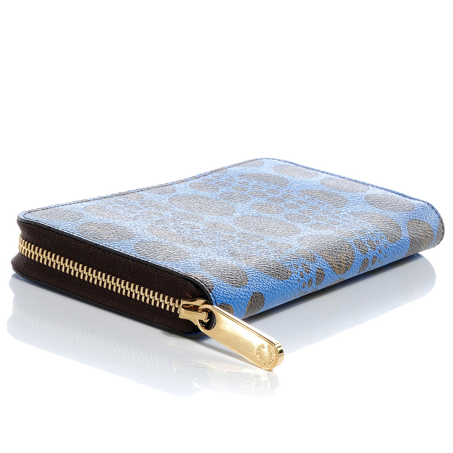 Monogram Kusama Pumpkin Dots Zippy Wallet Blue