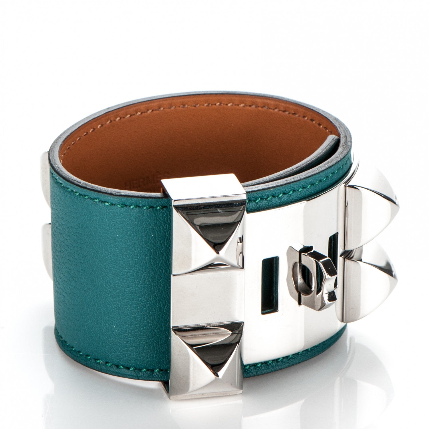 Hermes Swift Collier de Chien CDC Bracelet S Malachite 3 of 6