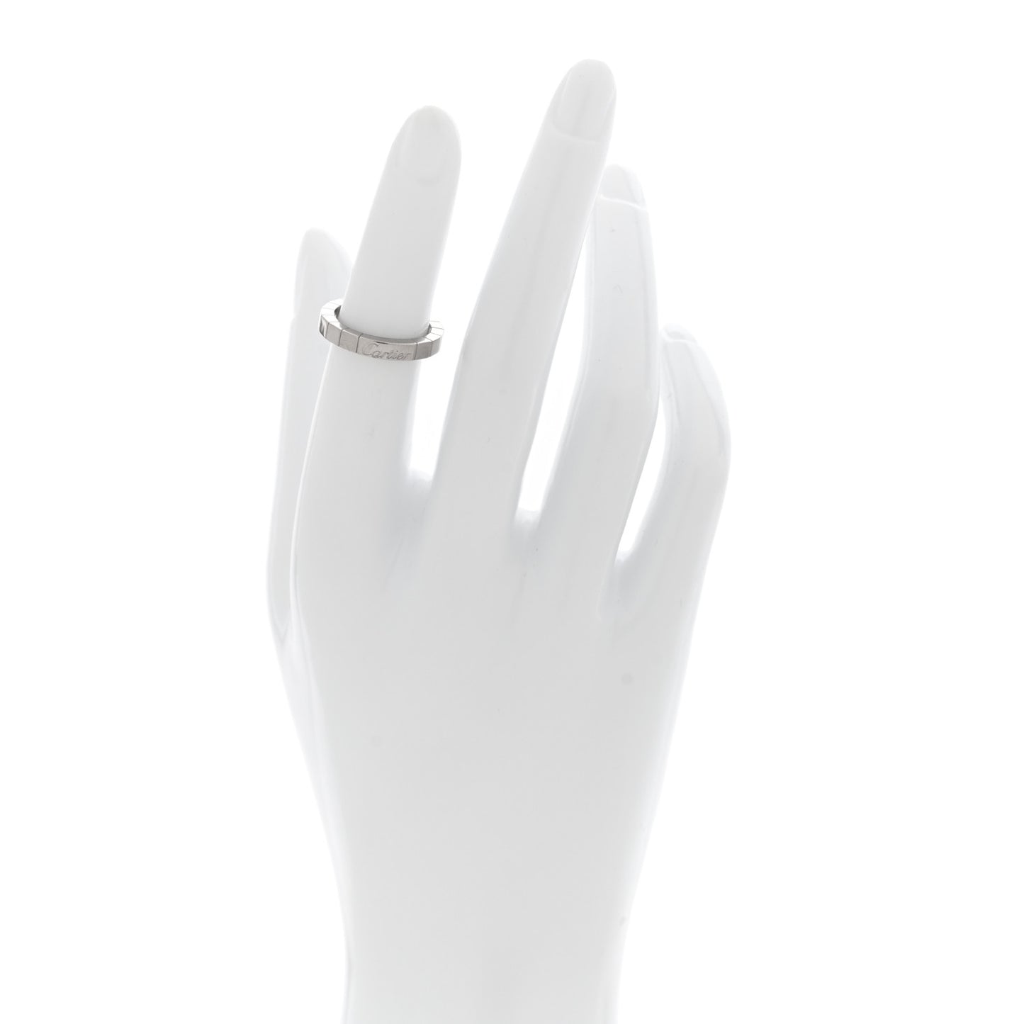 18K White Gold Lanieres Ring 48 4.5