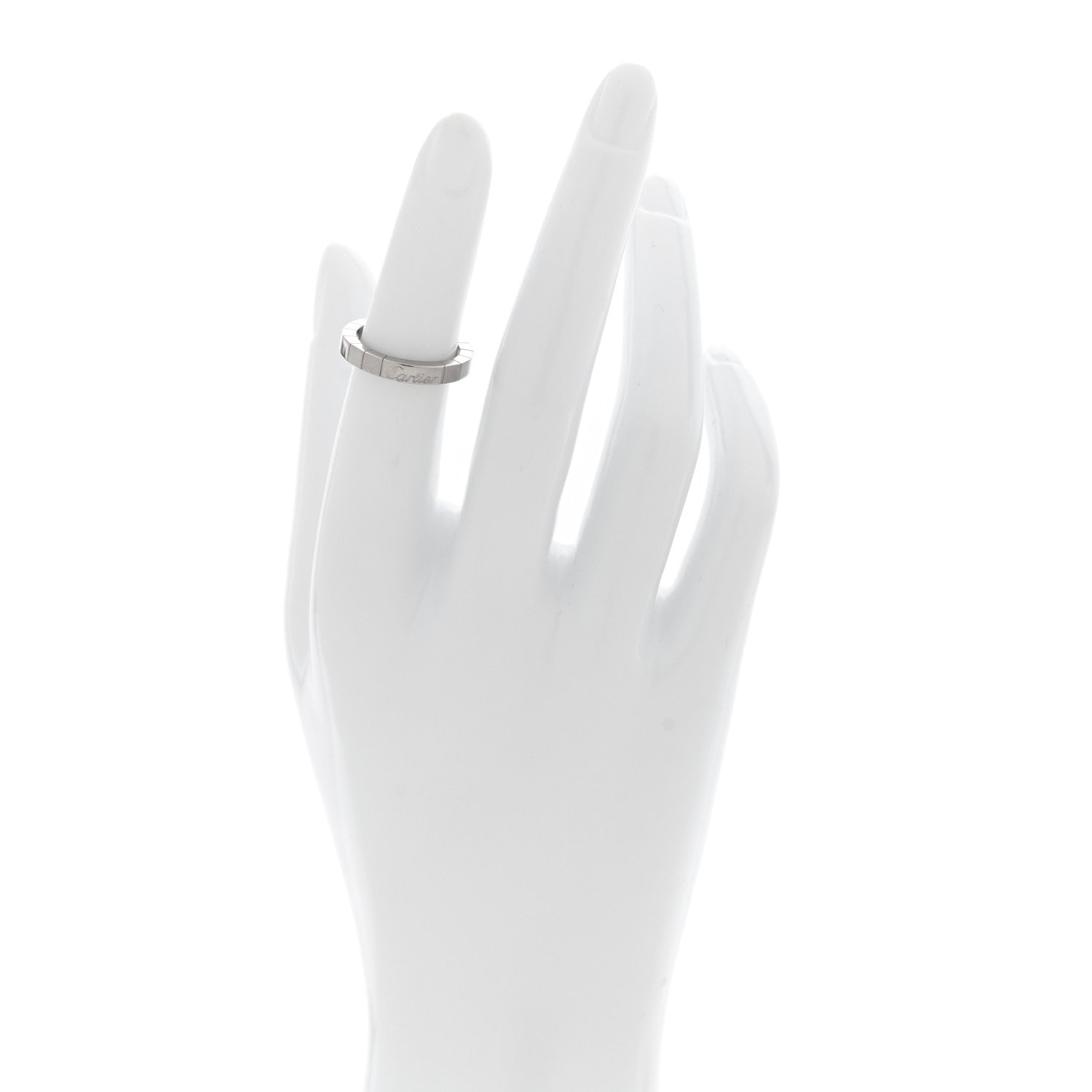 Cartier 18K White Gold Lanieres Ring 48 4.5 2 of 4