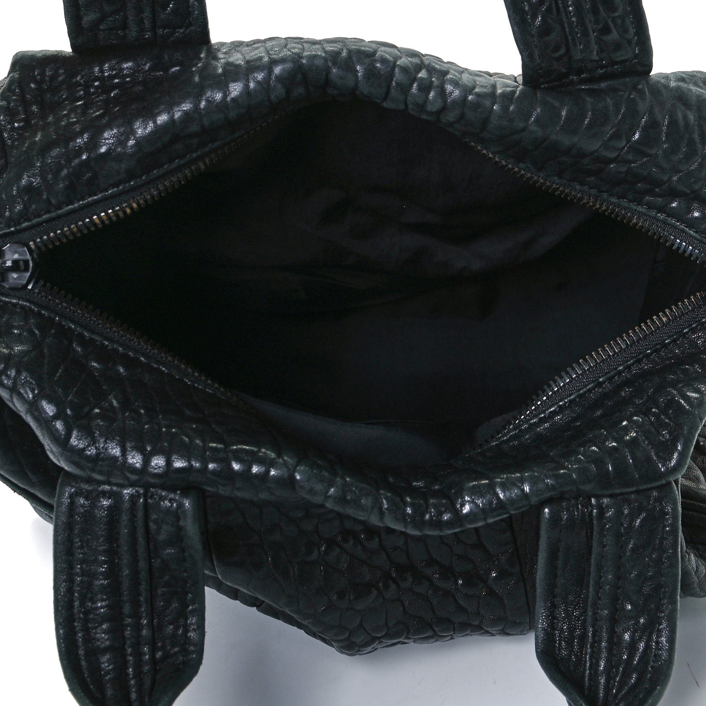 Pebbled Lambskin Rockie Black Matte Black Hardware
